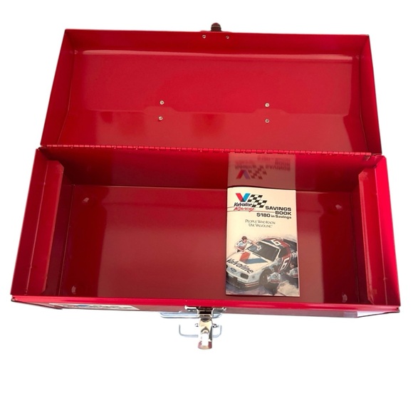 New Vintage Team Valvoline Racing Metal Tool Box - Picture 11 of 12